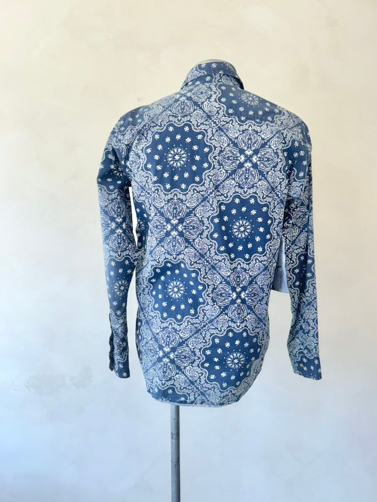 Renewed Blue Paisley Shirt