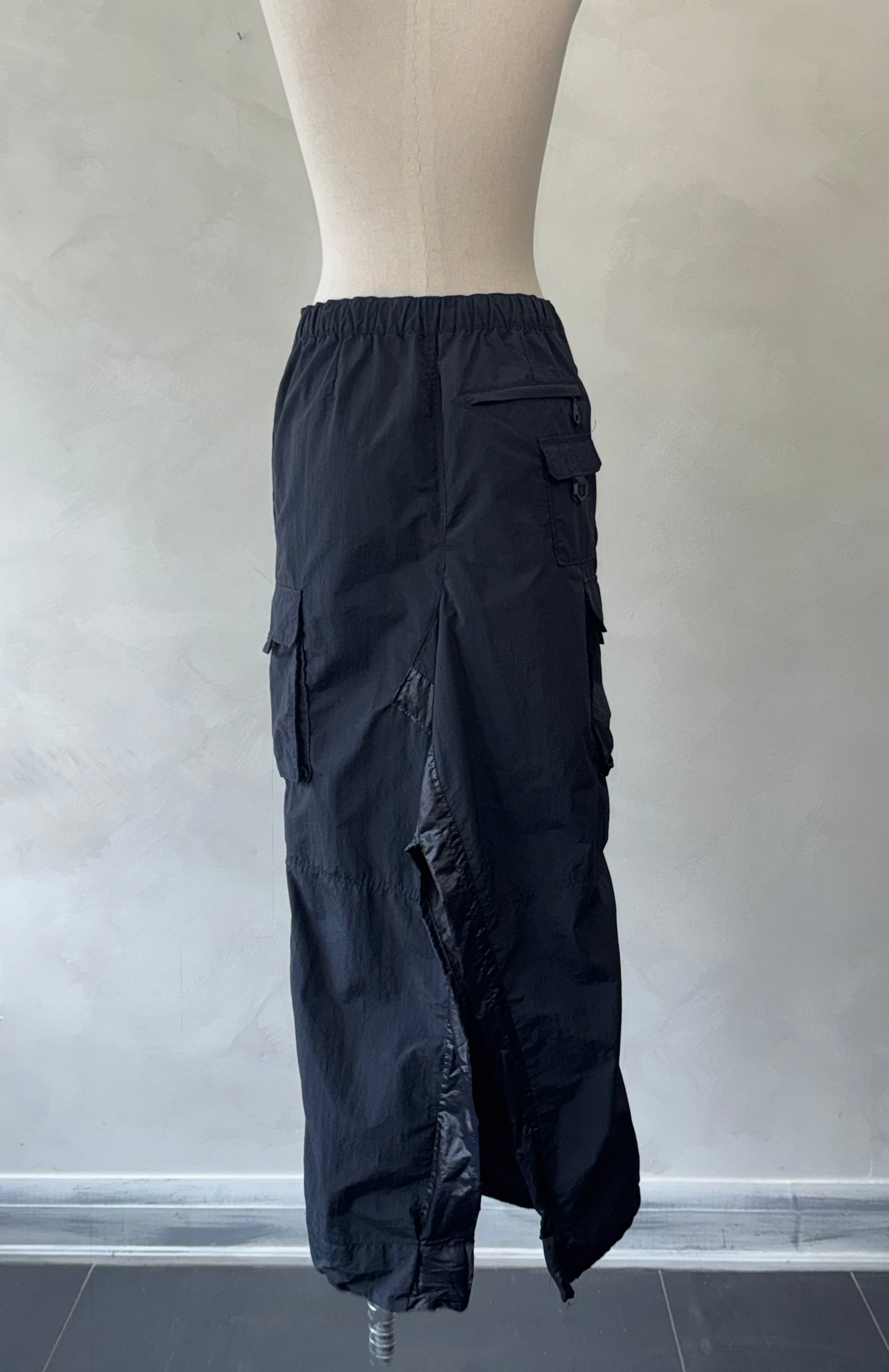 Renewed Maxi Cargo Black Skirt