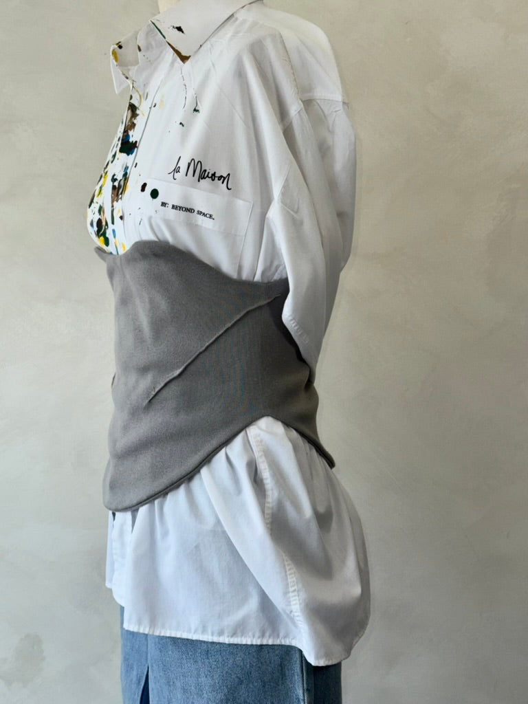 Corset en maille côtelée