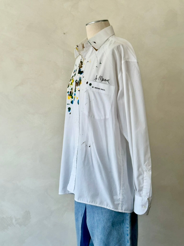 Chemise à col La Maison effet éclaboussures de peinture