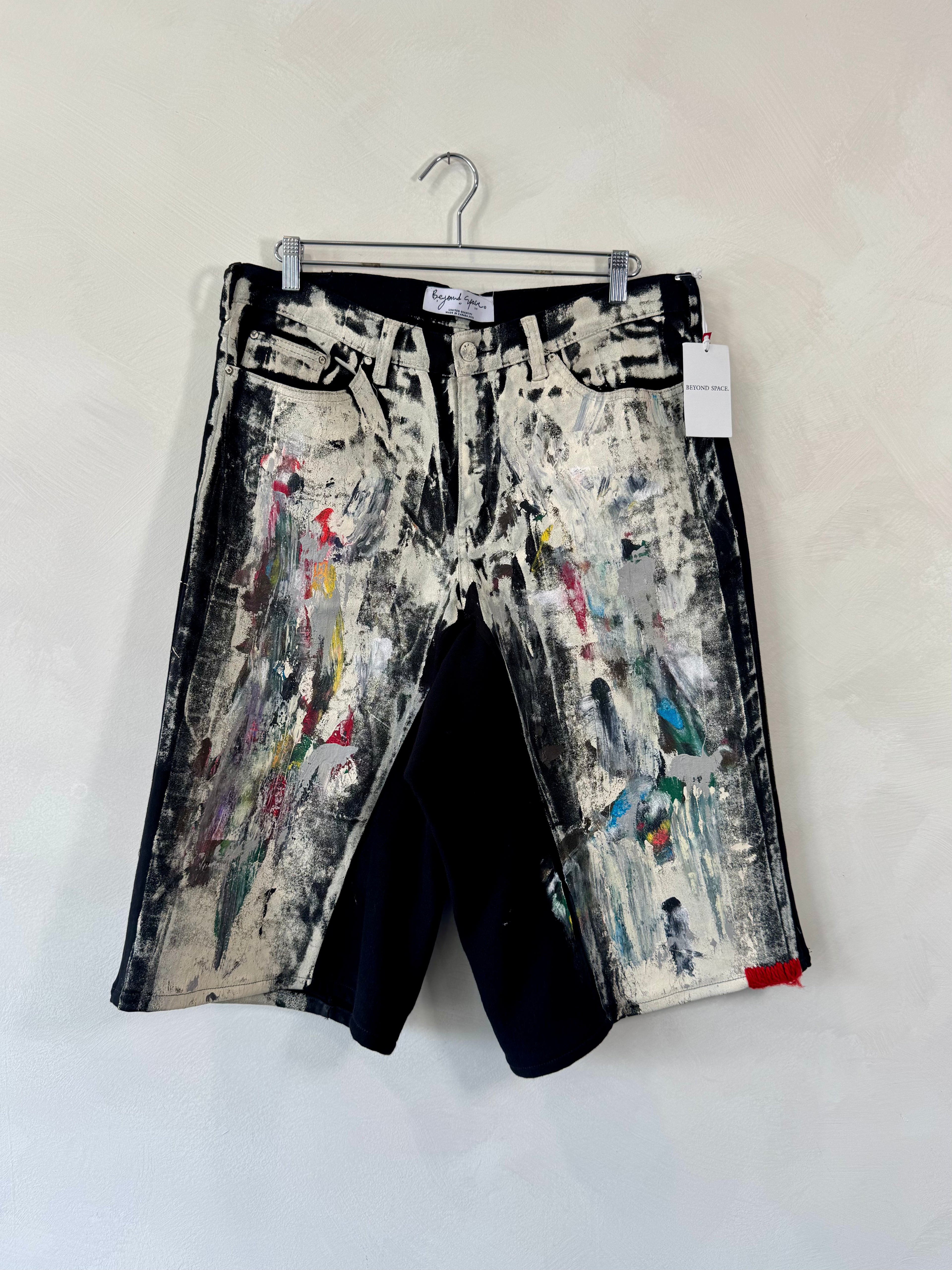 The Magritte Black Denim Shorts