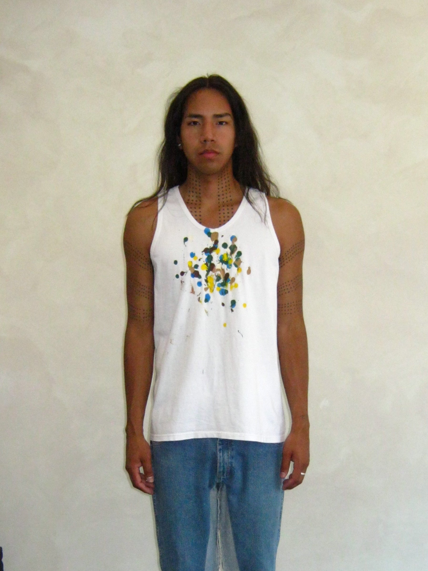 Vintage 1990s Lee Workwear Paint Splatter Tank