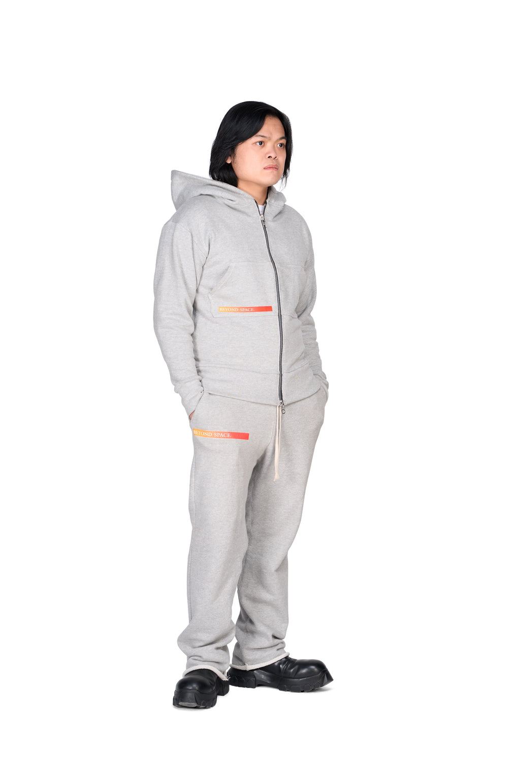 Lightbeam Zip-up Hoodie Grey