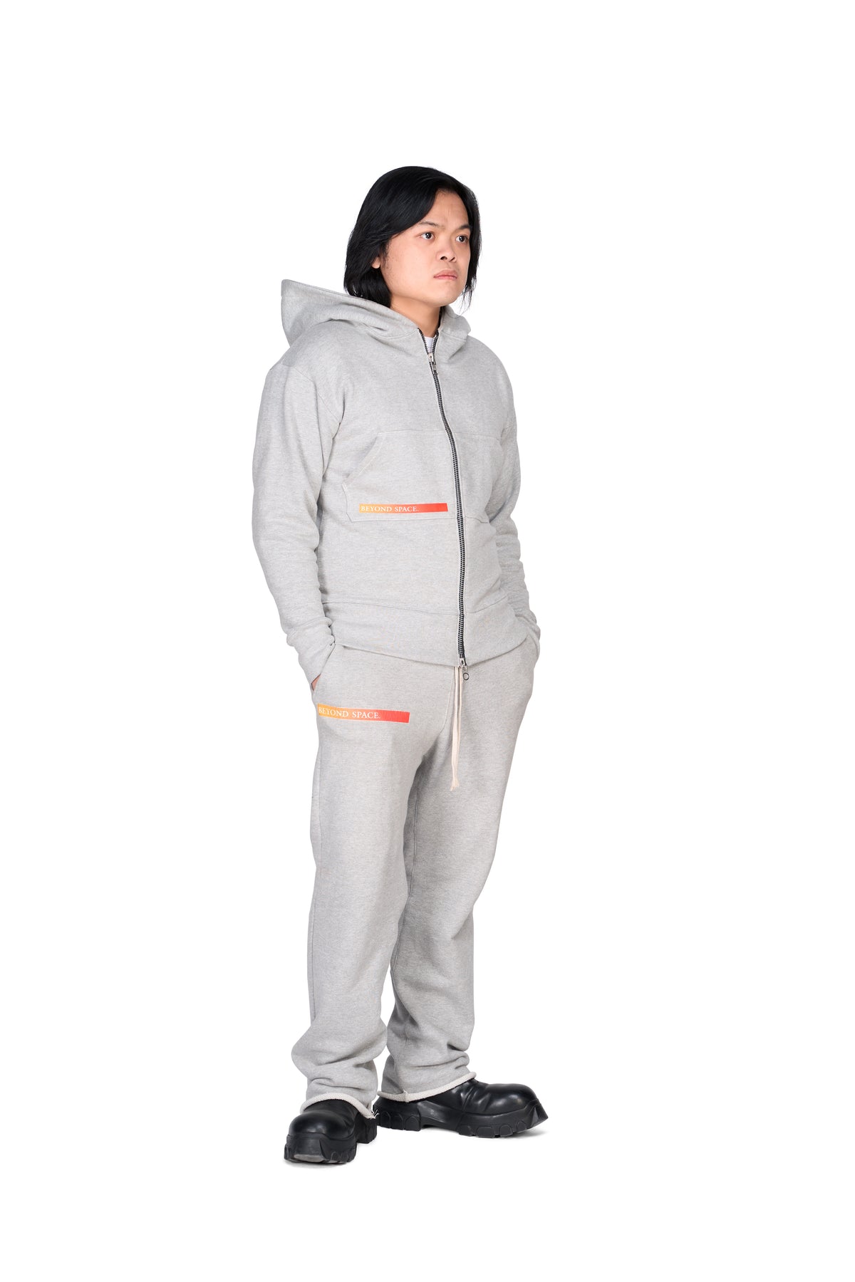 Lightbeam Zip-up Hoodie Grey