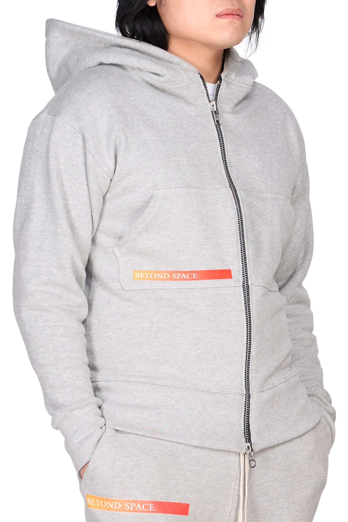 Lightbeam Zip-up Hoodie Grey